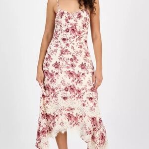 And Now This Textured Scoop-Neck Slip Dress Mauve